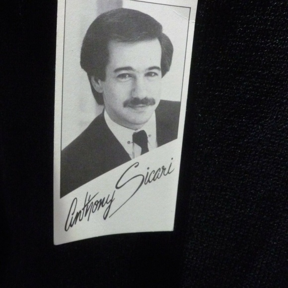Vintage Anthony Sicari Black Knit Sweater Size 10 - Picture 6 of 6